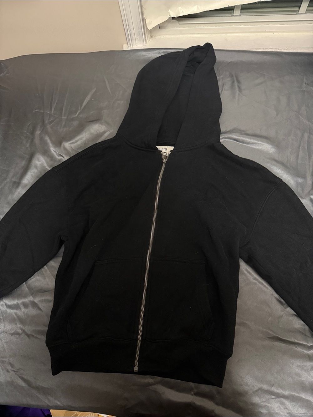 Hollister Black Zip-Up Hoodie